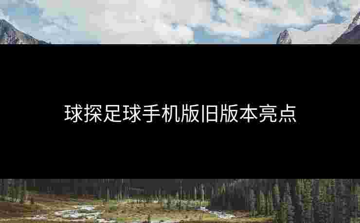 球探足球手机版旧版本亮点